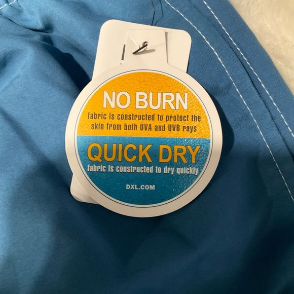 Destination XL DXL Men Swim Trunks Blue 2XL Drawstring Mesh Lining - Picture 4 of 10